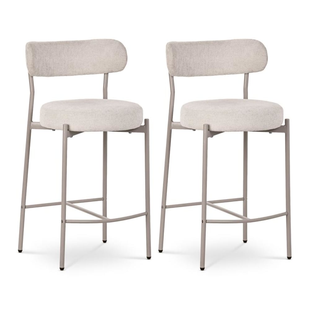 wohnli-moebel-suche-M26019607 Wohnli Möbelsuche - 2er-Set Barhocker Modern Chenille Beige