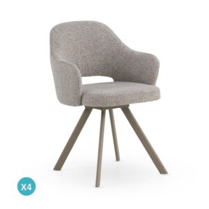 wohnli-moebel-suche-M26019948 Wohnli Möbelsuche - 4er-Set Sessel mit braunem Chenille-Bezug