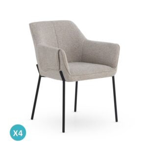 wohnli-moebel-suche-M26019953 Wohnli Möbelsuche - 4er-Set Sessel mit beigem Chenille-Bezug