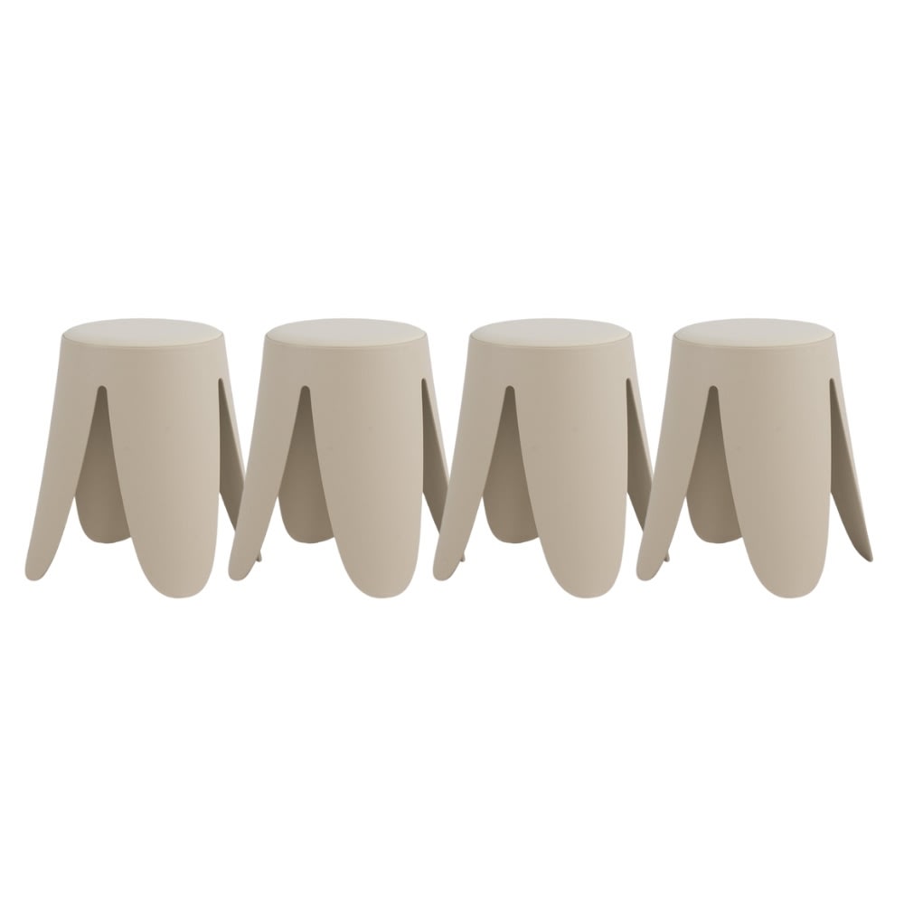 wohnli-moebel-suche-M26019959 Wohnli Möbelsuche - 4er-Set niedrige Hocker aus Polypropylen