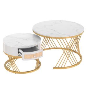 wohnli-moebel-suche-M26022284 Wohnli Möbelsuche - Couchtisch-Set aus MDF mit Schublade 70x70x45