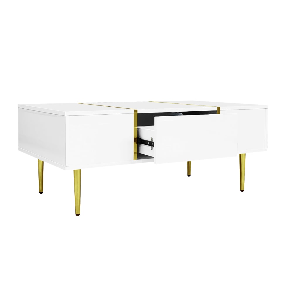 Wohnli Möbelsuche - Couchtisch aus MDF mit 2 Schubladen 100x60x41