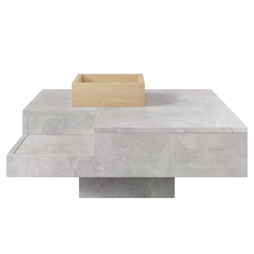 Wohnli Möbelsuche - Couchtisch aus Spanplatte mit Aufbewahrungsbox 72x72x30 cm