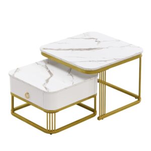 wohnli-moebel-suche-M26022290 Wohnli Möbelsuche - Couchtisch-Set aus MDF mit Schublade 60x60x45 cm