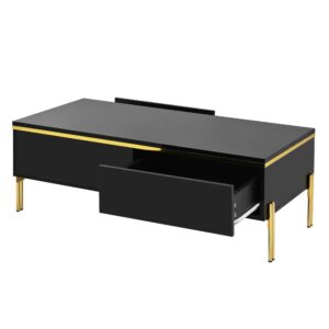 Wohnli Möbelsuche - Couchtisch aus Spanplatte mit Schubladen 100x50x36 cm