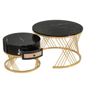 wohnli-moebel-suche-M26022303 Wohnli Möbelsuche - Couchtisch-Set aus MDF mit Schublade 70x70x45