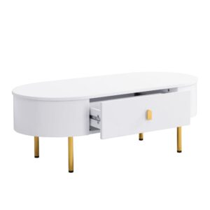 Wohnli Möbelsuche - Couchtisch aus MDF mit 2 Schubladen 108x50x40 cm