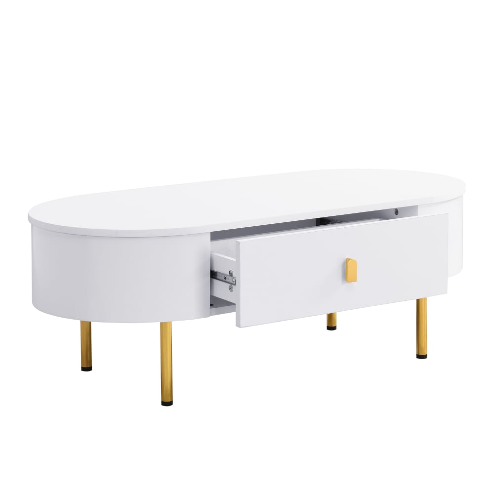 Wohnli Möbelsuche - Couchtisch aus MDF mit 2 Schubladen 108x50x40 cm