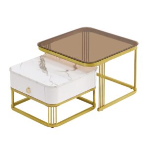 wohnli-moebel-suche-M26022312 Wohnli Möbelsuche - Couchtisch-Set aus MDF mit Schublade 60x60x42