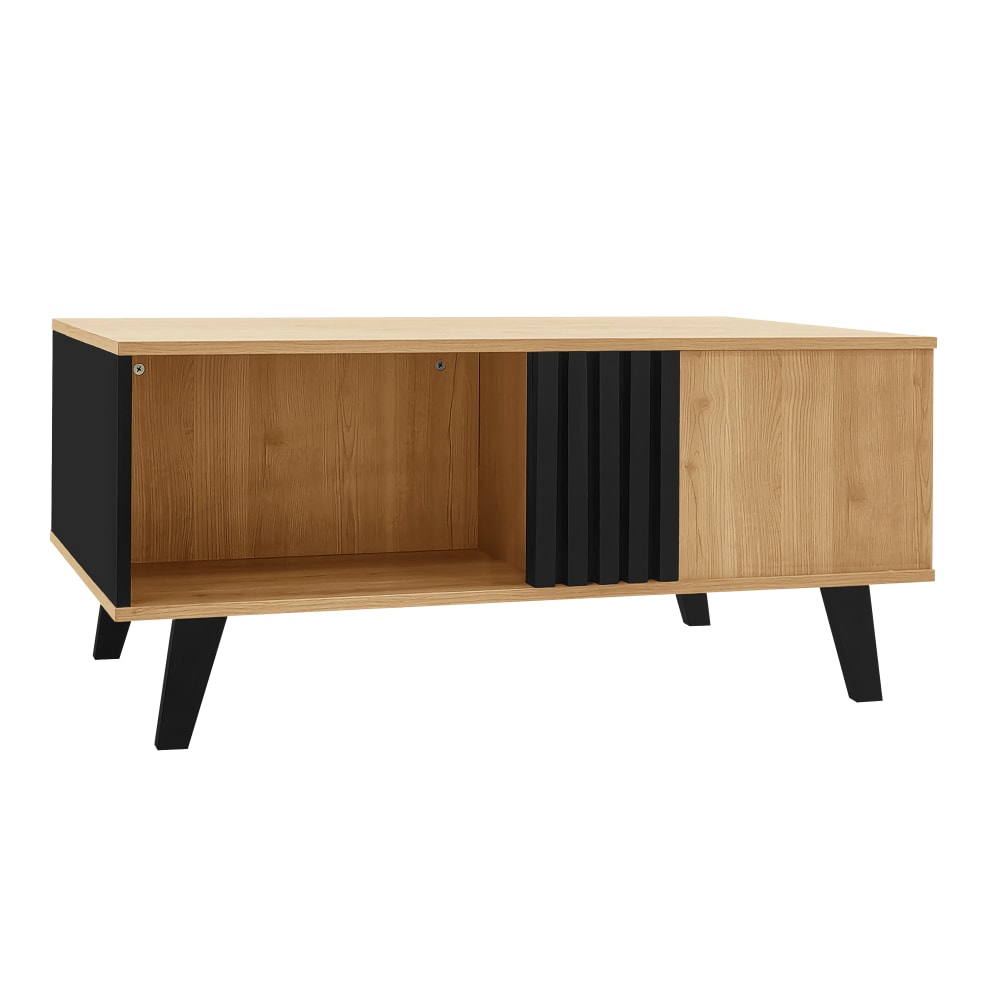 Wohnli Möbelsuche - Couchtisch aus Spanplatte mit Stauraum und Fächern 100x60x45 cm