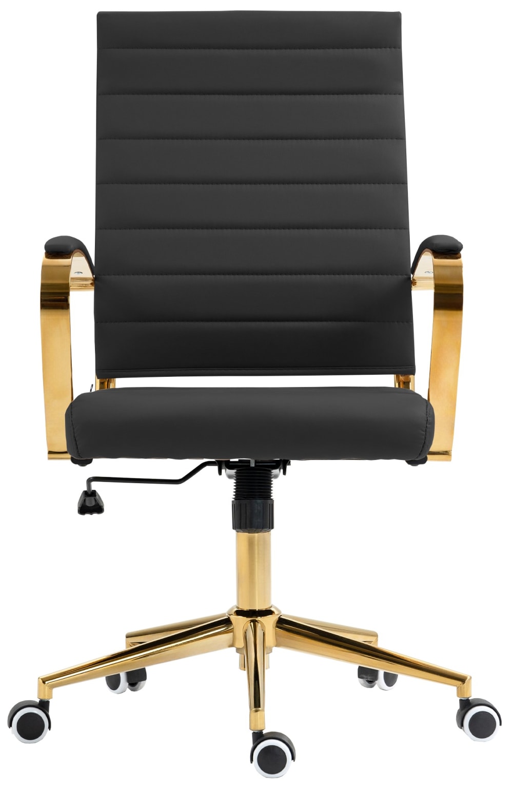 Bürostuhl  drehbar ergonomisch aus Kunstleder schwarz 59x99x57cm PVC - Polyvinlychlorid Schwarz CLP Möbel Büromöbel Bürostühle