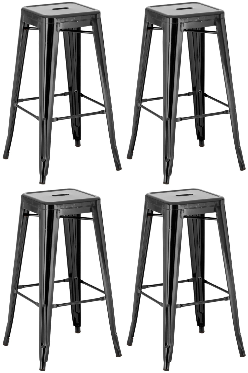 wohnli-moebel-suche-M26022596 Wohnli Möbelsuche - 4er Set Barhocker industrial mit Fußstütze aus Metall schwarz