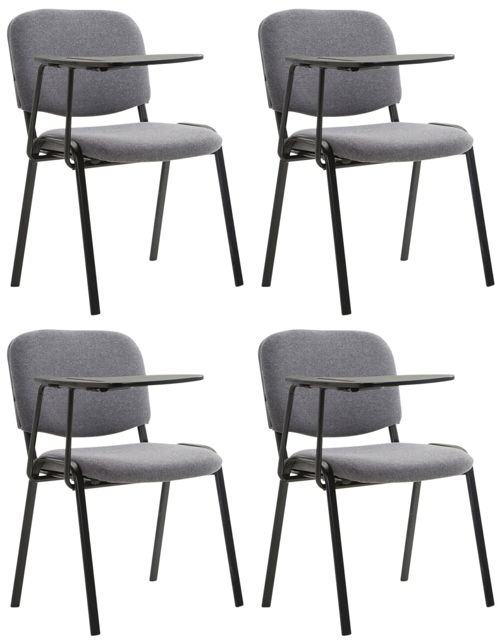 wohnli-moebel-suche-M26022607 Wohnli Möbelsuche - 4er Set Stühle mit Klapptisch und Sitz aus Stoff grau