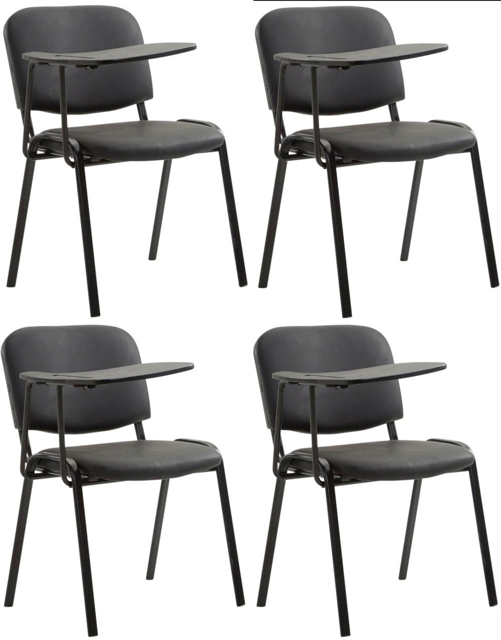 wohnli-moebel-suche-M26022641 Wohnli Möbelsuche - 4er Set Stühle Kunstleder mit Klapptisch schwarz
