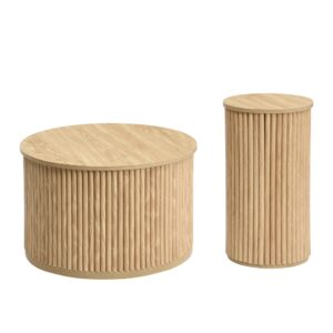 wohnli-moebel-suche-M26022688 Wohnli Möbelsuche - Couchtisch-Set aus MDF mit Streifen-Dekor 60x60x38