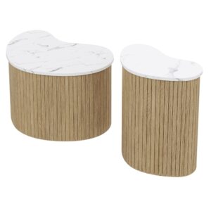wohnli-moebel-suche-M26022693 Wohnli Möbelsuche - Couchtisch aus MDF im 2er-Set geschwungen 60x37x38 cm