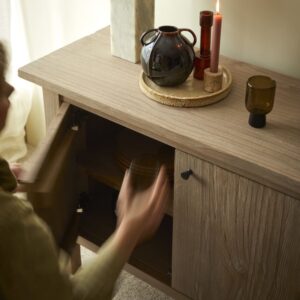 Anrichte aus recycelter massiver Kiefer 150 cm 150x75x45cm Holz Beige Tikamoon Möbel Esszimmermöbel Sideboards, Highboards & niedrige Anrichten
