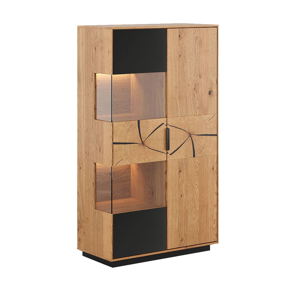wohnli-moebel-suche-M26022885 Wohnli Möbelsuche - Vitrine mit Glastür aus Massivholz 83x39x147cm