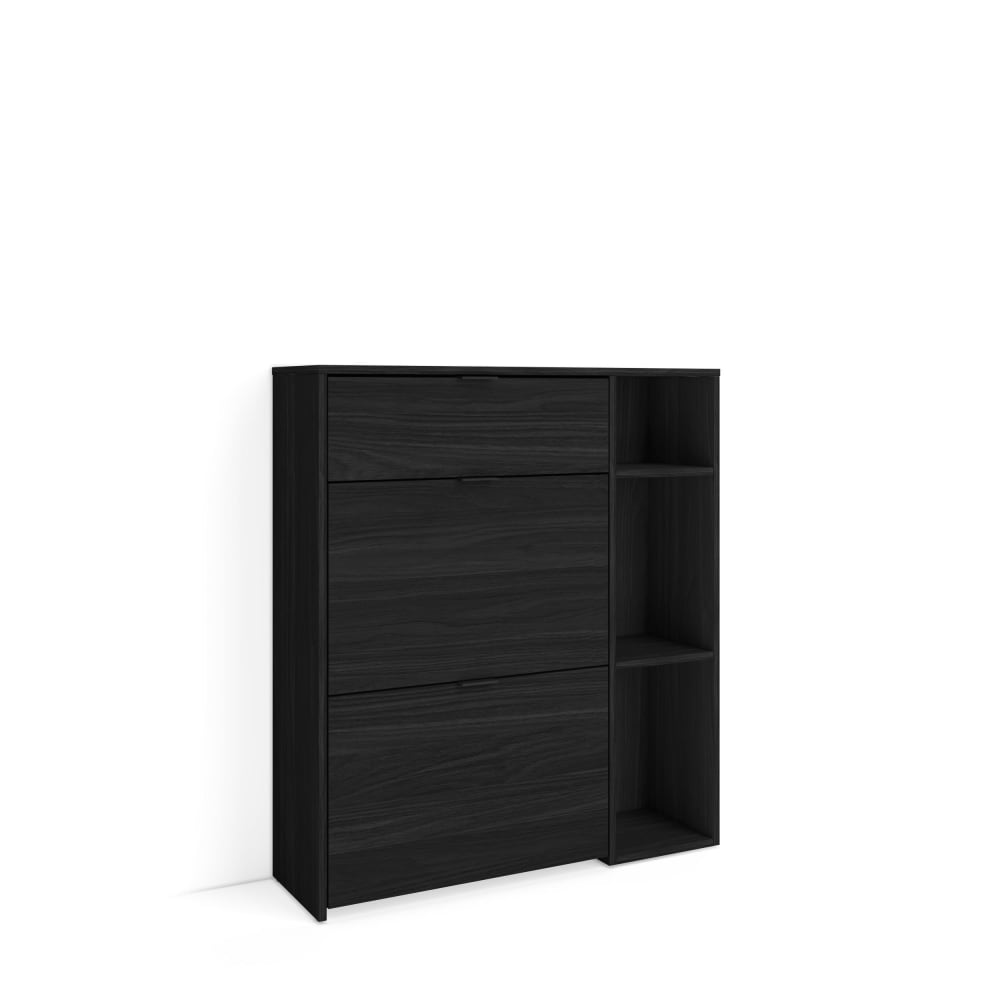 wohnli-moebel-suche-M26022960 Wohnli Möbelsuche - Schuhschrank Holzeffekt Schwarz 90x27x102cm