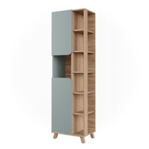 wohnli-moebel-suche-M26023052 Wohnli Möbelsuche - Badschrank mit 2 Türen Sonoma/Blau 50x175cm