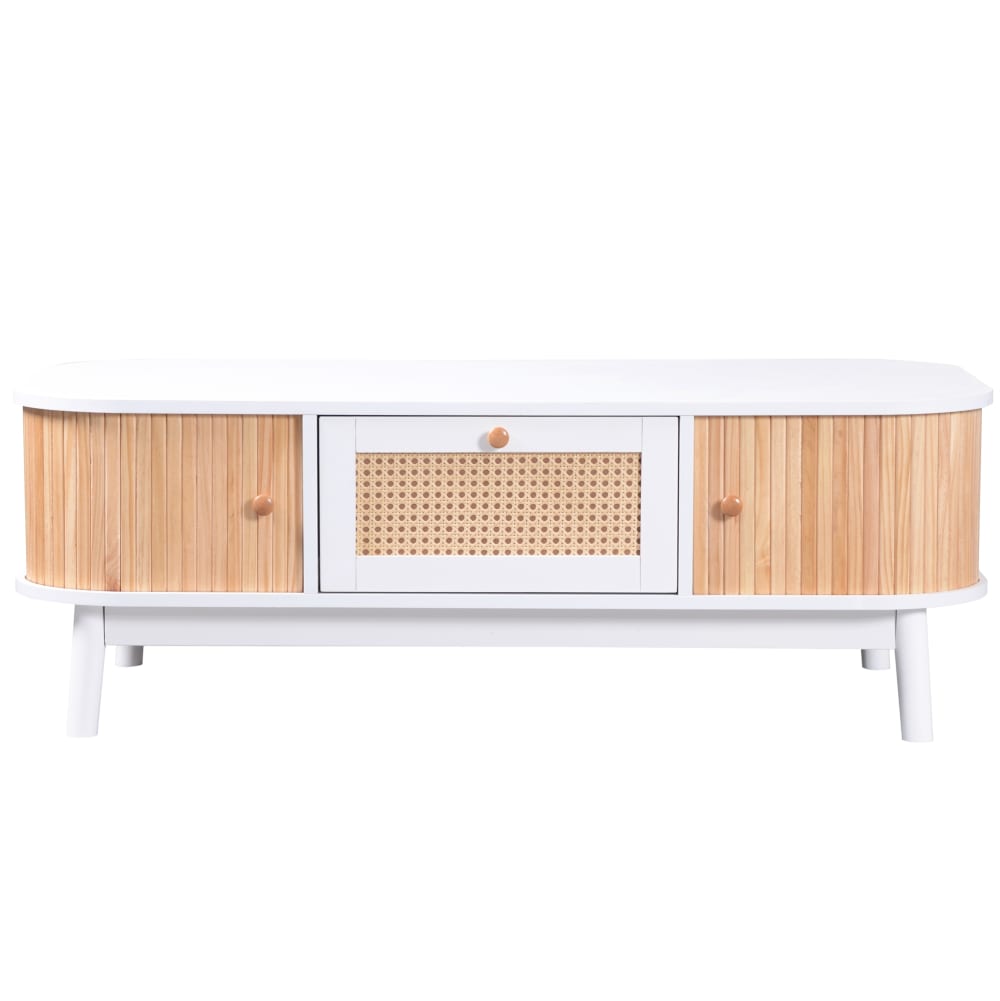 Wohnli Möbelsuche - Couchtisch mit Schubladen und Schiebetüren 110x55x38