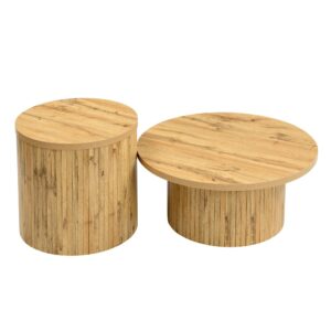 Wohnli Möbelsuche - Couchtisch aus MDF im 2er-Set flexibel kombinierbar 75x75x36 cm