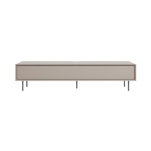wohnli-moebel-suche-M26023171-1 TV-Lowboard mit 1 Klappe L160 cm - Beige 160x22x43cm Spanplatte Taupe Maison et Styles Möbel Wohnzimmermöbel TV-Möbel