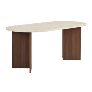 wohnli-moebel-suche-M26023189 Wohnli Möbelsuche - Esstisch mit abgerundeten Kanten L180 cm - Travertindekor