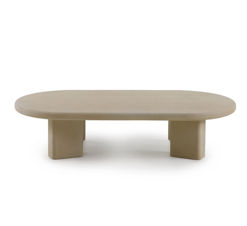 wohnli-moebel-suche-M26023262 Wohnli Möbelsuche - Couchtisch 140 x 70 aus sandfarbenem Polyresin