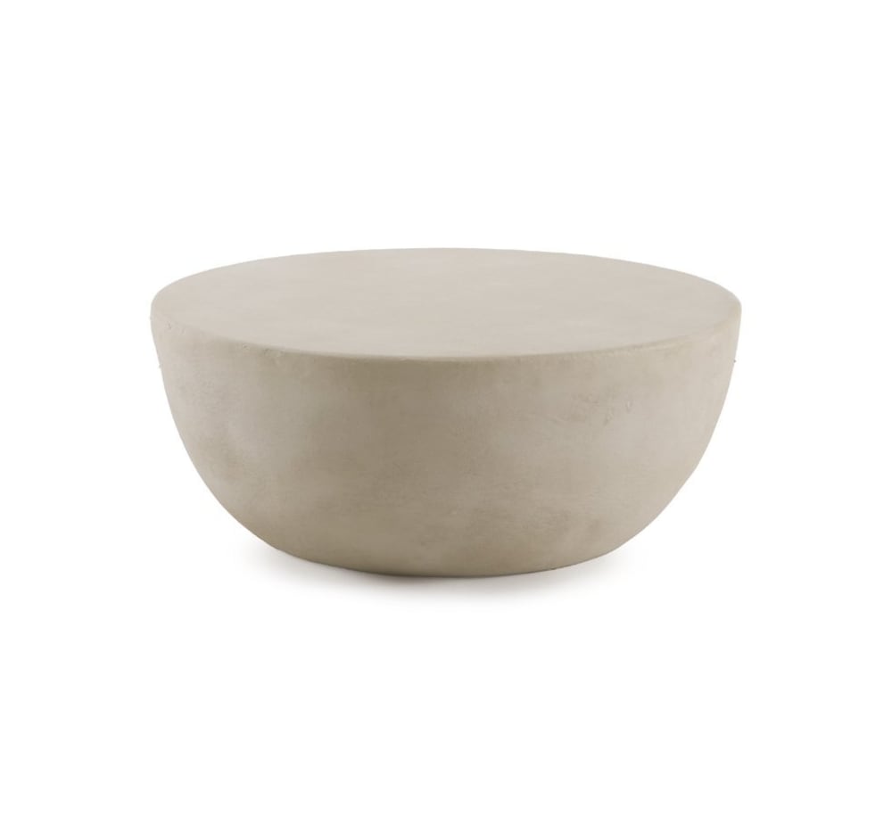 wohnli-moebel-suche-M26023266 Wohnli Möbelsuche - Couchtisch 100 cm Durchmesser aus sandfarbenem Polyresin