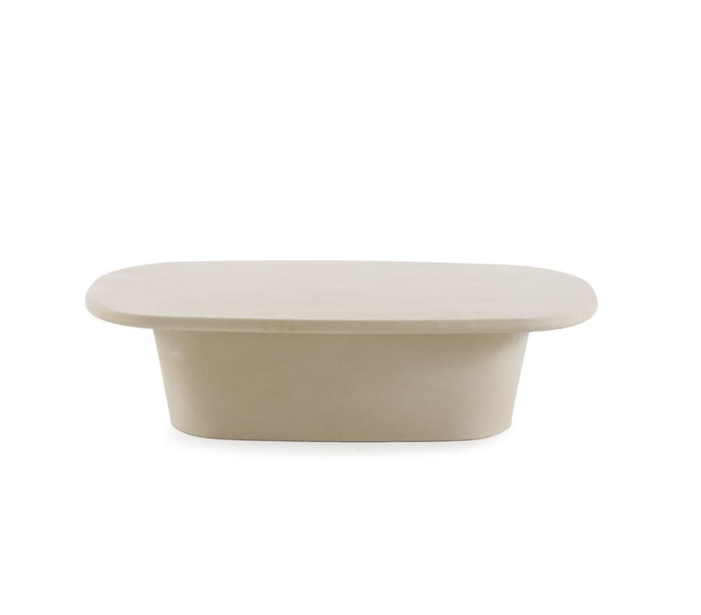 wohnli-moebel-suche-M26023267 Wohnli Möbelsuche - Couchtisch 120 x 70 aus sandfarbenem Polyresin-Zement