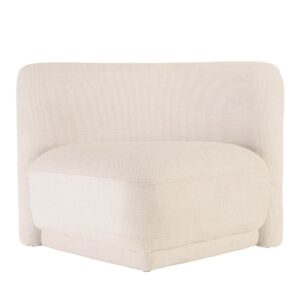 Sitzer-Sofa mit Rückenlehne + 3 Hocker 137x63x137cm PES - Polyester Beige MACABANE Sofas und Sessel Sofas 2-Sitzer-Sofas & 3-Sitzer-Sofas