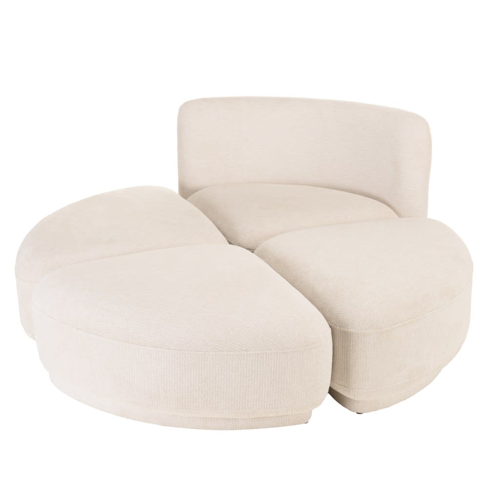 Wohnli Möbelsuche - Sitzer-Sofa mit Rückenlehne + 3 Hocker