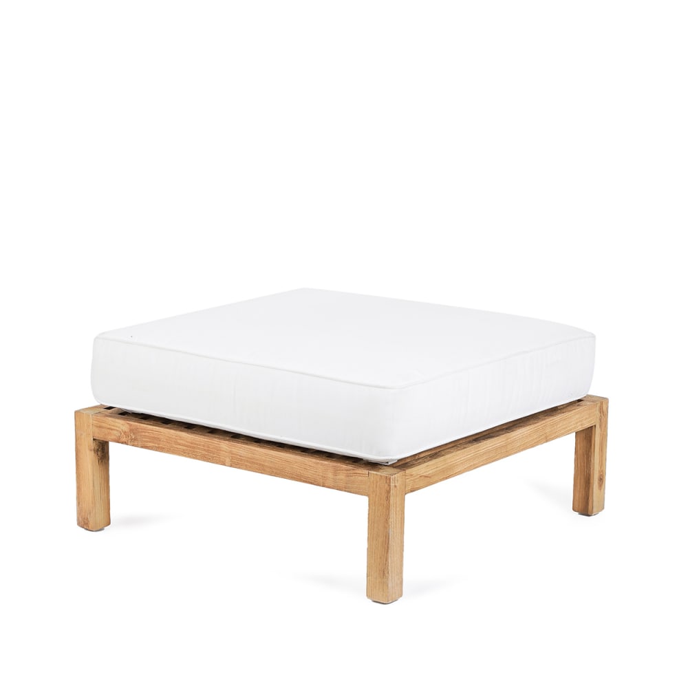 Wohnli Möbelsuche - Sofa aus Teakholz in braun und weiß 80 x 80 x 25 cm