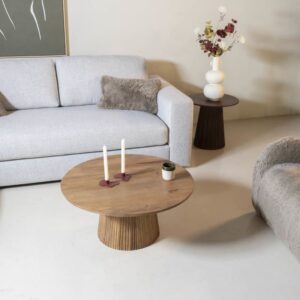 wohnli-moebel-suche-M26023458-1 Couchtisch Rund Natur Holz 80x80x38cm - Salvador 80x38x80cm Holz Braun Giga Meubel Möbel Wohnzimmermöbel Couchtische