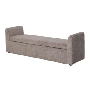 Wohnli Möbelsuche - Aufbewahrungsbank taupe Stoff 151x45x50 cm - Calvin