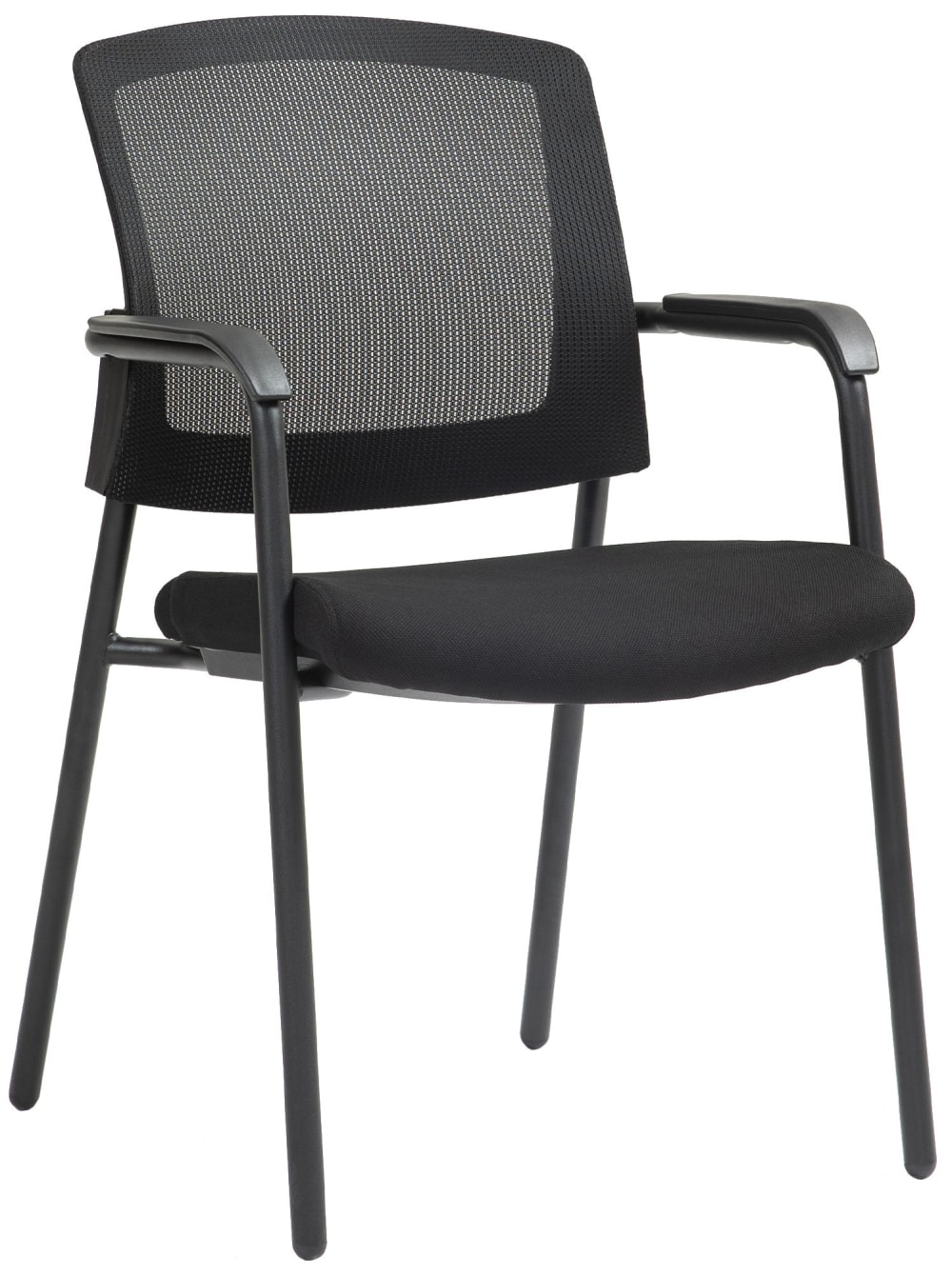wohnli-moebel-suche-M26023519 Wohnli Möbelsuche - Besucherstuhl mit Füßen aus Metall und Sitz aus Stoff schwarz
