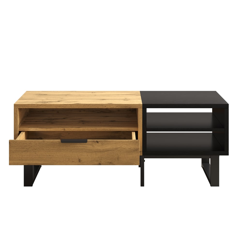 Wohnli Möbelsuche - Couchtisch mit Fächern und Schublade 100x50x40 cm
