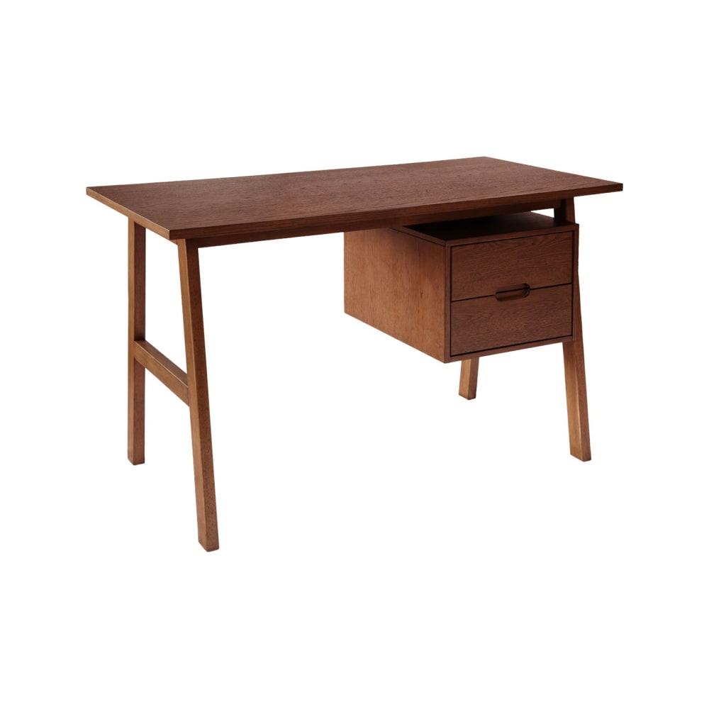 wohnli-moebel-suche-M26024037 Wohnli Möbelsuche - Schreibtisch Heveaholz und Eichenfurnier mit 2 Schubladen