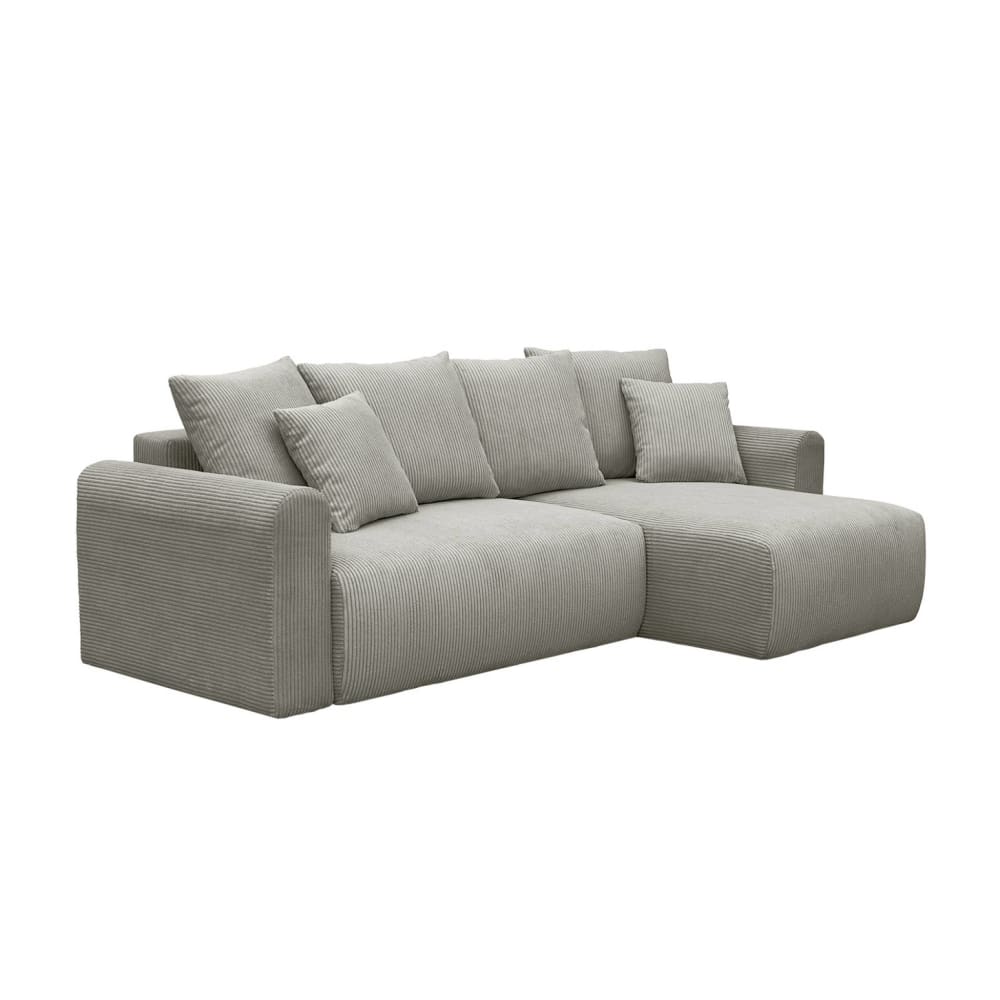 wohnli-moebel-suche-M26024039 Wohnli Möbelsuche - 3-Sitzer Ecksofa mit Cordbezug hellgrau