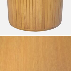 wohnli-moebel-suche-M26024047-1 Ovaler Esstisch 200 cm Heveaholz und Eichenfurnier 6-8 Personen 200x75x90cm Holz Braun sweeek Möbel Esszimmermöbel Esstische