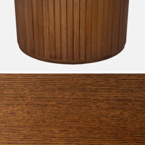 wohnli-moebel-suche-M26024063-1 Ovaler Esstisch 200 cm Heveaholz und Eichenfurnier 6-8 Personen 200x75x90cm Holz Braun sweeek Möbel Esszimmermöbel Esstische