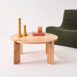 wohnli-moebel-suche-M26024087-1 Runder Couchtisch aus massivem Akazienholz naturfarben 80x36x80cm Holz Braun sweeek Möbel Wohnzimmermöbel Couchtische