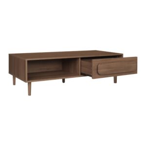 wohnli-moebel-suche-M26024088-1 Vintage-Couchtisch im Nussbaumlook mit 1 Schublade und 2 Stauräumen, 120x38x55cm Spanplatte Braun sweeek Möbel Wohnzimmermöbel Beistelltische