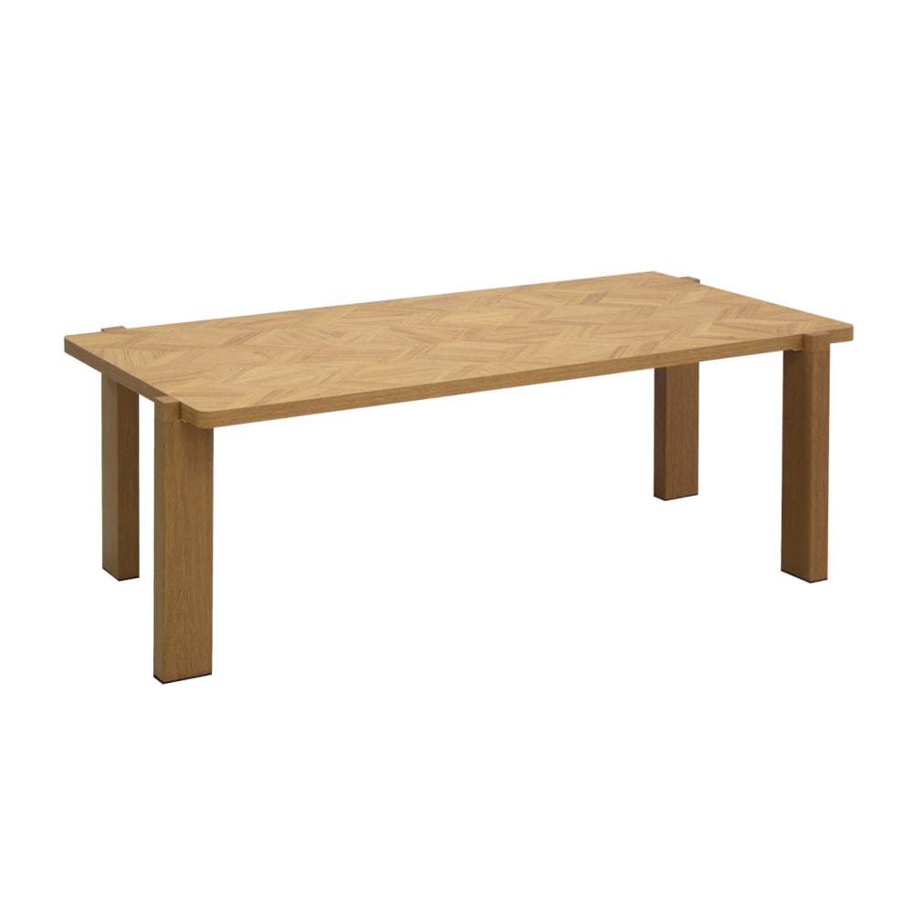 wohnli-moebel-suche-M26024104 Wohnli Möbelsuche - Vintage-Couchtisch mit naturfarbenem Holzdekor Fischgrät-Muster 120 cm