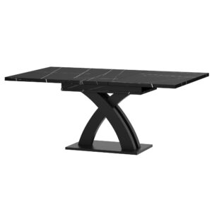 wohnli-moebel-suche-M26024222 Wohnli Möbelsuche - Ausziehbarer Esstisch mit X-Streben Metall 120(160)cm
