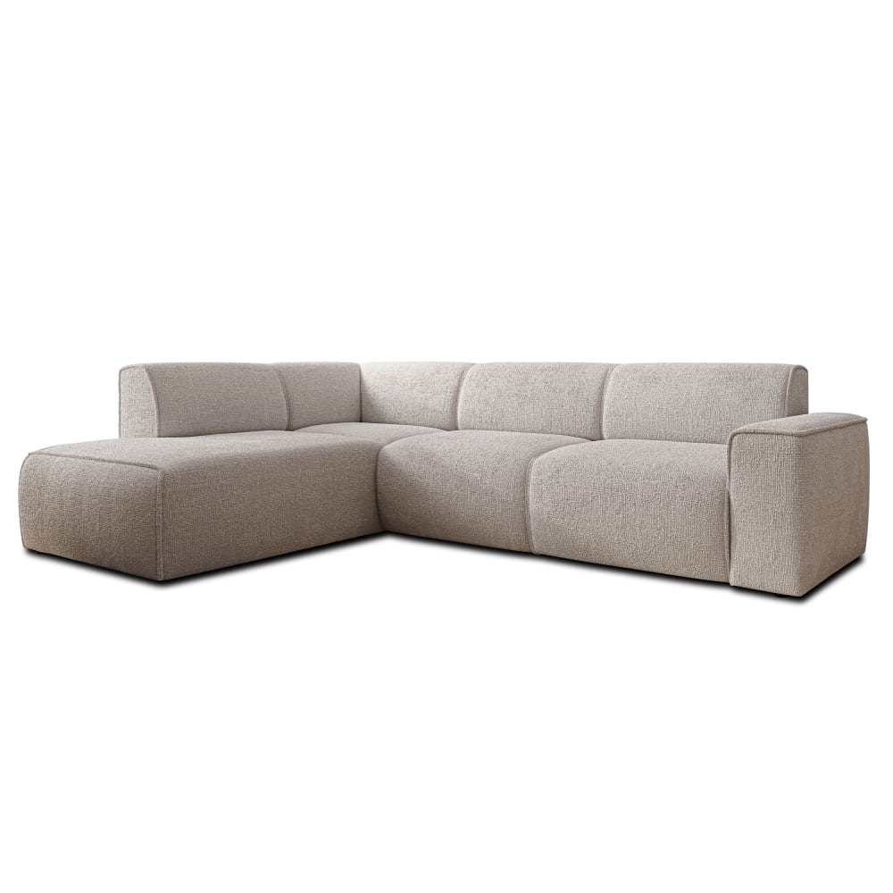 Wohnli Möbelsuche - 5-Sitzer Ecksofa links aus Veloursstoff