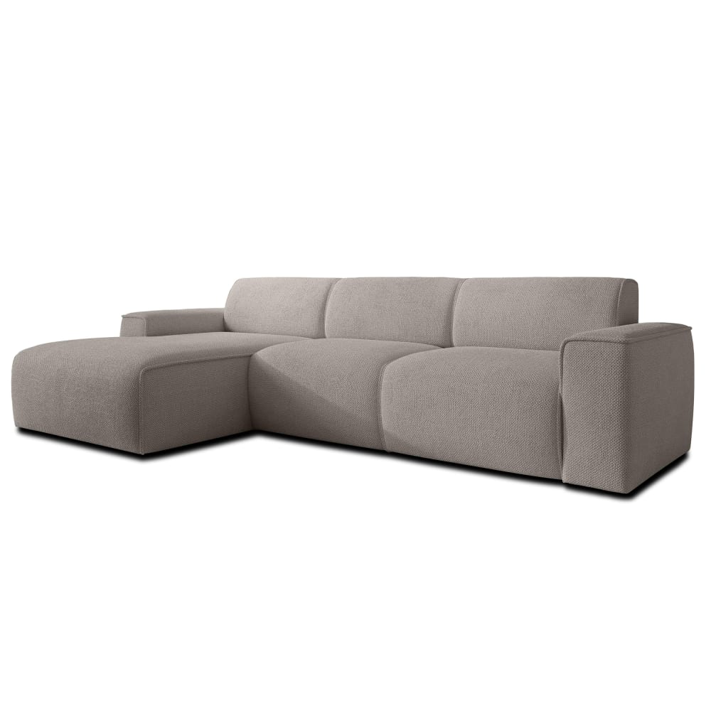 Wohnli Möbelsuche - 4-Sitzer Ecksofa links aus Veloursstoff
