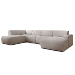 wohnli-moebel-suche-M26024615 Wohnli Möbelsuche - Moderne Wohnlandschaft aus Veloursstoff Creme