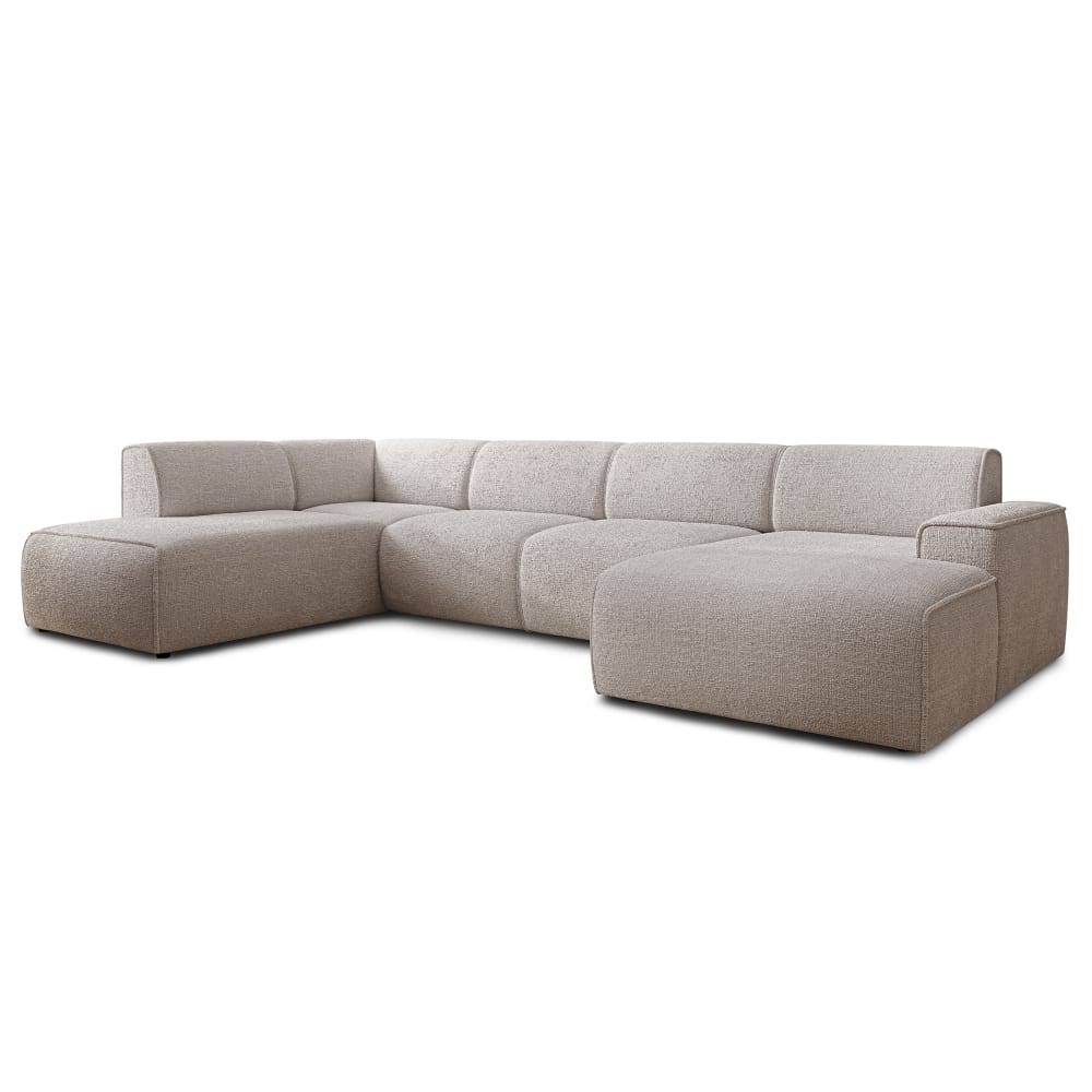wohnli-moebel-suche-M26024615 Wohnli Möbelsuche - Moderne Wohnlandschaft aus Veloursstoff Creme